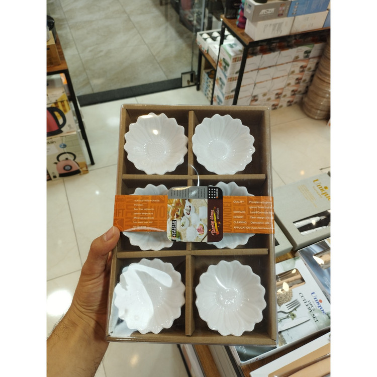 پیاله ترشی و مربا چینی 6 عددی