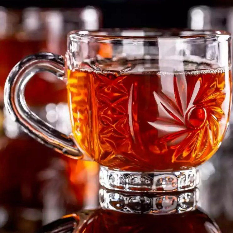 فنجان دلی گلس مدل خورشیدی