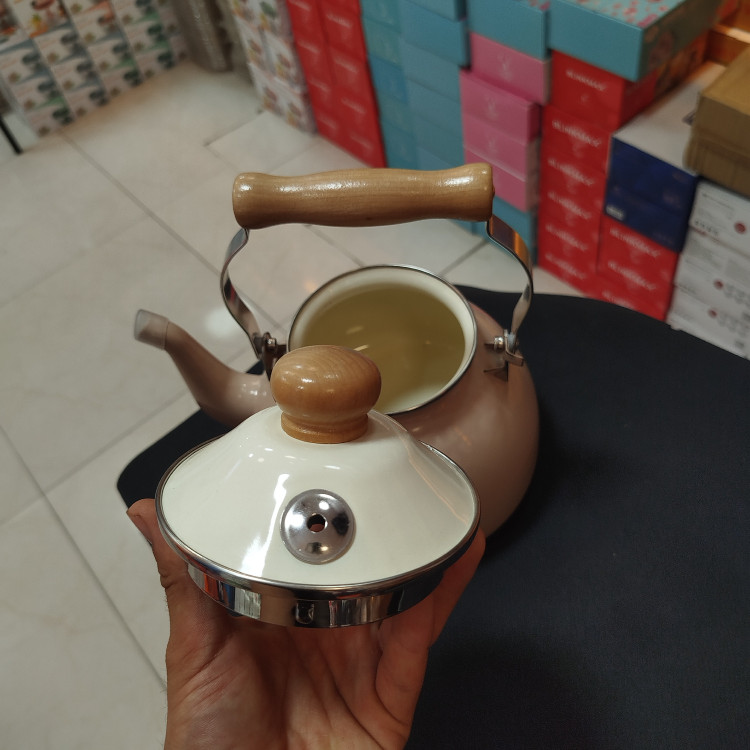 کتری لعابی طرح انگلیش هوم حجم 2/5 لیتر