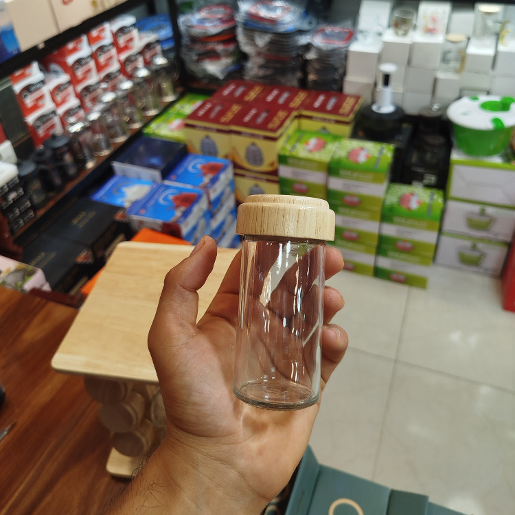 بانکه ادویه و جا ادویه چرخشی 12 تایی بامبو مدل گرد