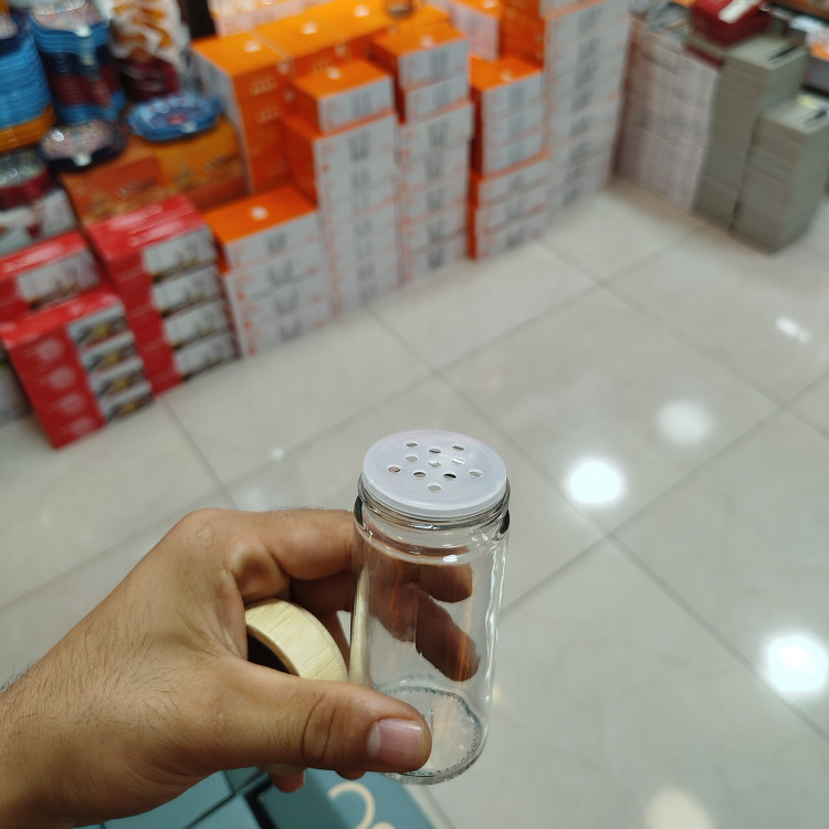 بانکه ادویه و جا ادویه چرخشی 12 تایی بامبو مدل گرد